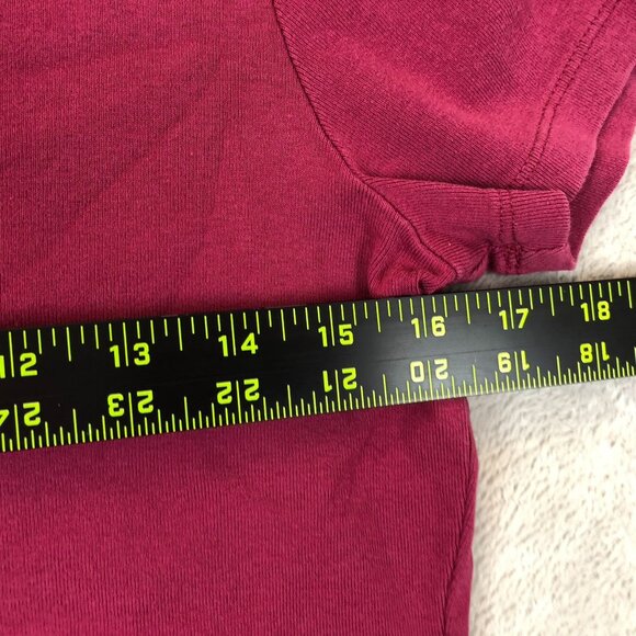 Eddie Bauer Womens T-Shirt Medium Short Sleeve V-Neck Pullover Basic Casual Red - Picture 4 of 8